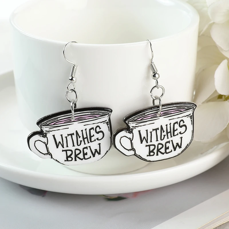 Серьги-подвески для девочек и женщин бижутерия со страшным вызывающим Таро оиджа