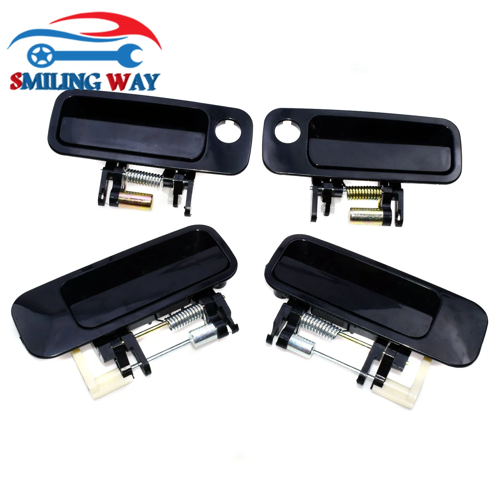 Черная бежевая Серебристая белая внешняя и коричневая серая внутренняя ручка