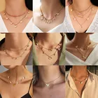 Ожерелье женское LETAPI, золотистоесеребристое, с подвеской в виде бабочки