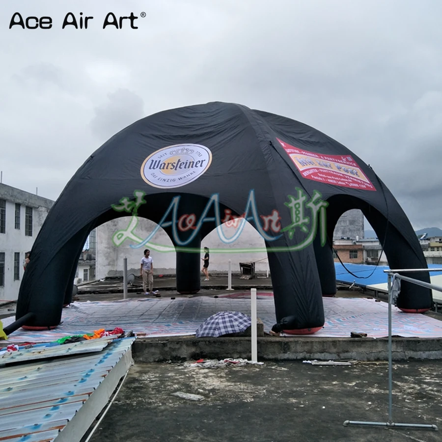 

10 M Diameter with 6 Legs Black Color Spider Tent Balloon with Suitable Blower for Sale