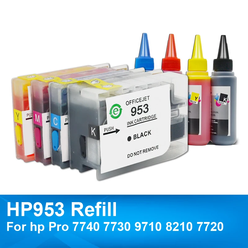 

New 953XL with ARC chip Refillable Ink Cartridge for HP 953 HP953 for OfficeJet Pro 8702 7720 7730 7740 8210 Printer
