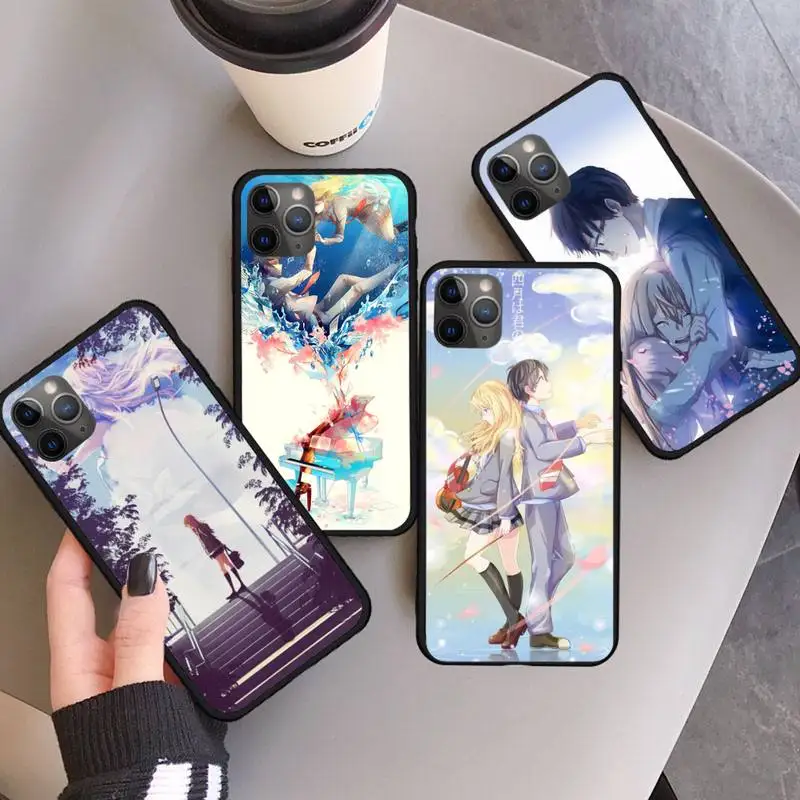 

Your lie in April Japan anime Phone Case for iPhone 11 12 mini pro XS MAX 8 7 6 6S Plus X 5S SE 2020 XR