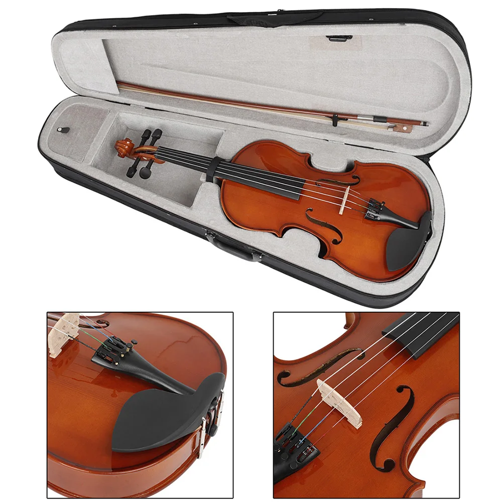 МБат 16-дюймовая виола натуральная акустическая профессиональная учебная с мешком для инструмента и смычком плечевая опора салфетка для протирки музыкальный любитель.