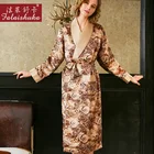 Утолщенный халат из 100% натурального шелка, женские ночные рубашки, благородный сексуальный халат, женский элегантный халат из чистого шелка тутового шелкопряда S5657