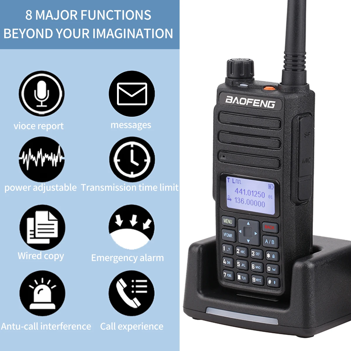 2 предмета 2021 Baofeng Dual Band DM 1801 цифровой иди и болтай Walkie Talkie DMR Tier1 & Tier2 Tier II time slot