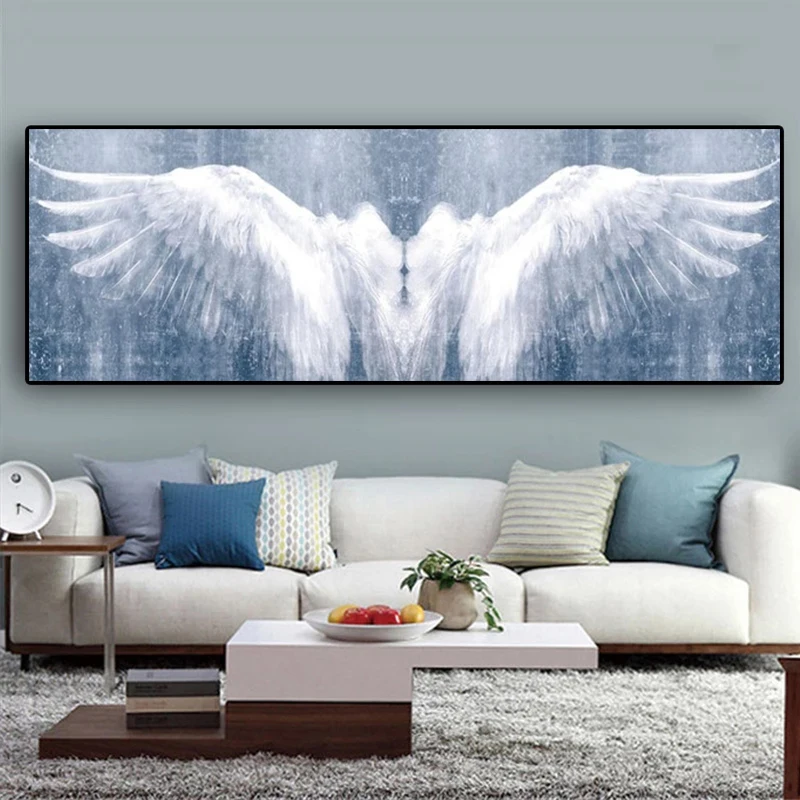 

Black and White Angel Wings Abstract Large Size Canvas Paintings Wings Posters and Prints wall Pictures for Living Room Decor