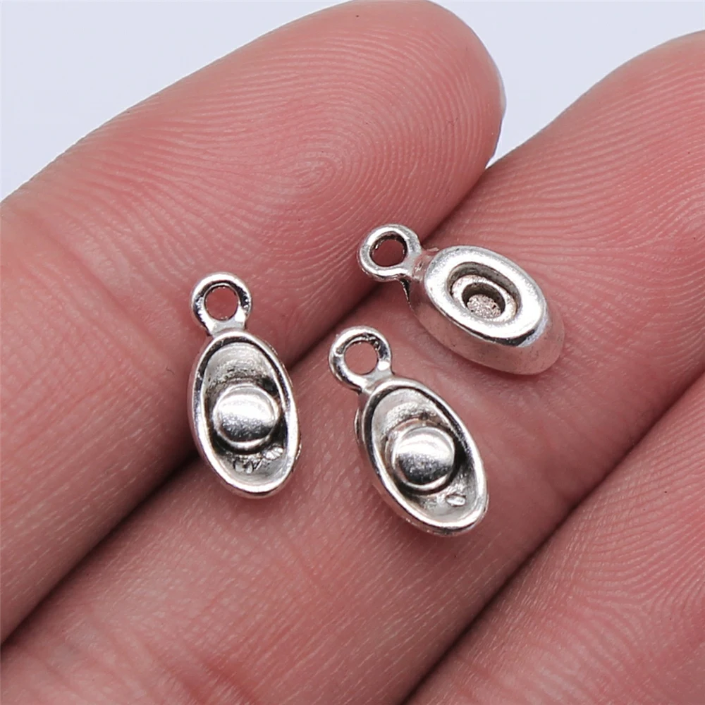 

40pcs 4x12mm Ingots Pendant Charms Antique Silver Color For DIY Jewelry Making Zinc Alloy Jewelry Findings