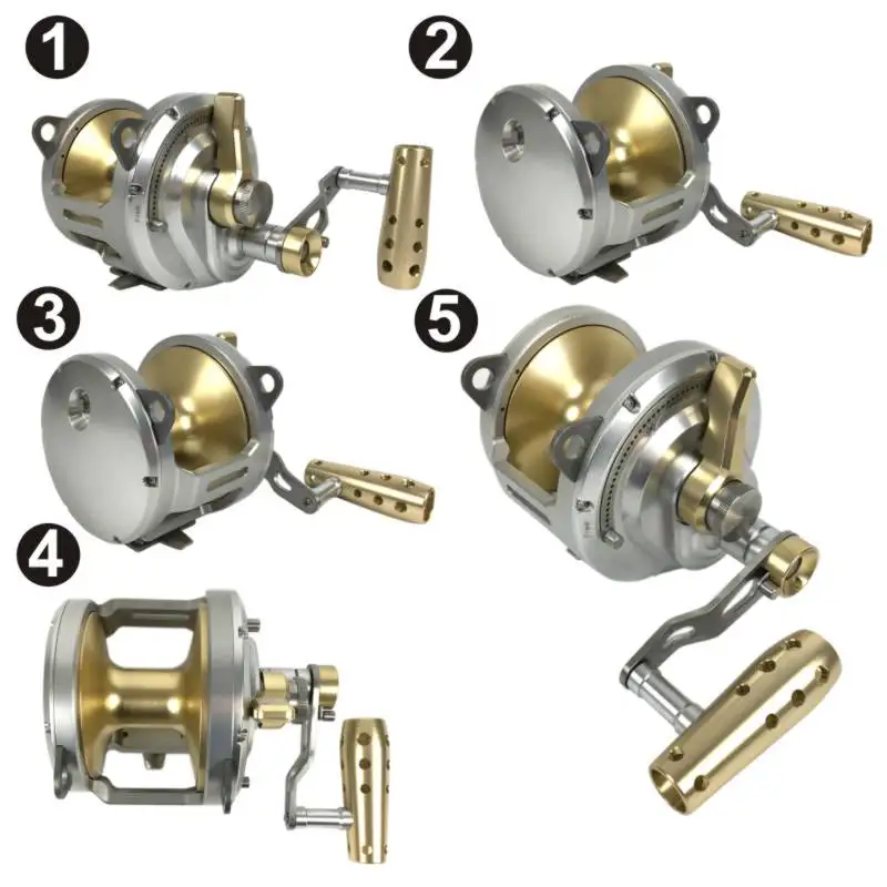 

Topline Tackle carretilha big game Boat Fishing Reel Jigging Wheel Aluminum CNC Machined Sea Boat Big Game Reel Trolling Reels