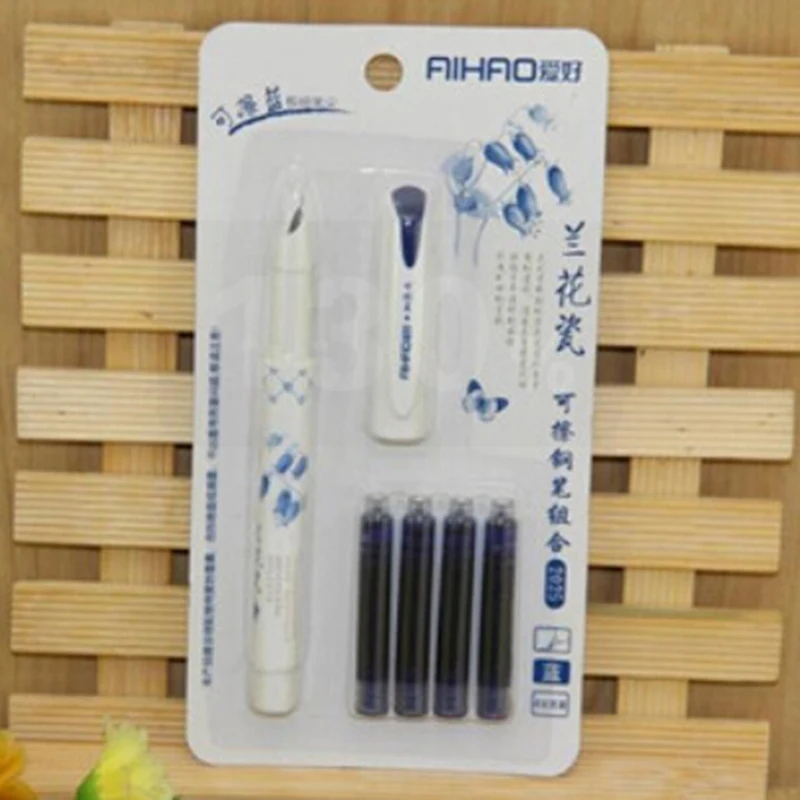 Blue White Porcelain Pen Prime Lacquered Broad Nib Fountain |