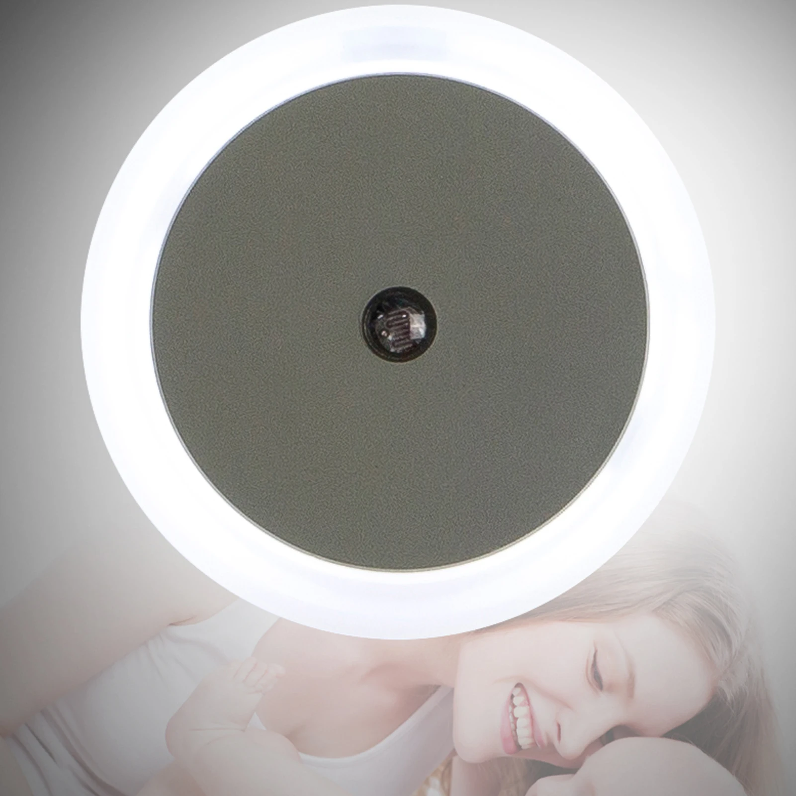 

Ночник с подключаемыми светодиодными лампами, автоматический ночсветильник с датчиком От заката до рассвета для спальни, лестницы, кухни, п...