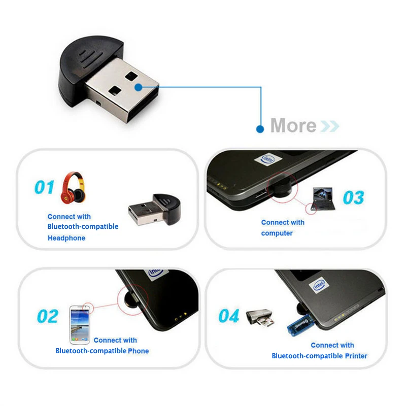 USB адаптер BT передатчик V2.0 CSR двухрежимный беспроводной BT-ключ 2 0 передатчики Mini