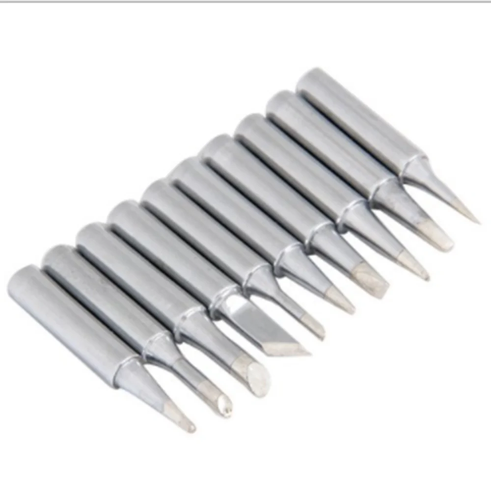 

10Pcs/Set Soldering Iron Tips Solder Tip Lead-Free Screwdriver Iron Tip 900M-T For Rework Station Tool Kit High Quality Durable