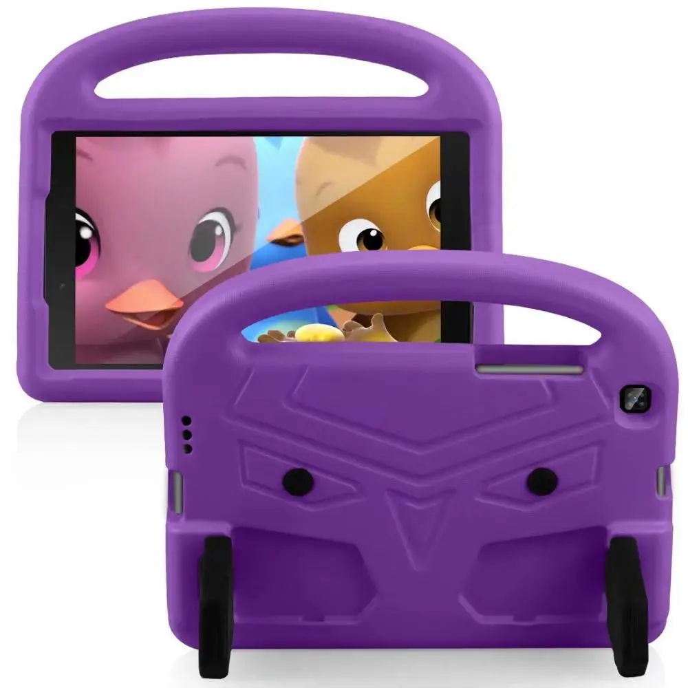 Purple Чехол для samsung Galaxy Tab A 8,0 SM-T290 SM-T295 T297 ручной ударопрочный EVA чехол для всего тела с ручкой чехол-подставка для детей - Цвет: Purple