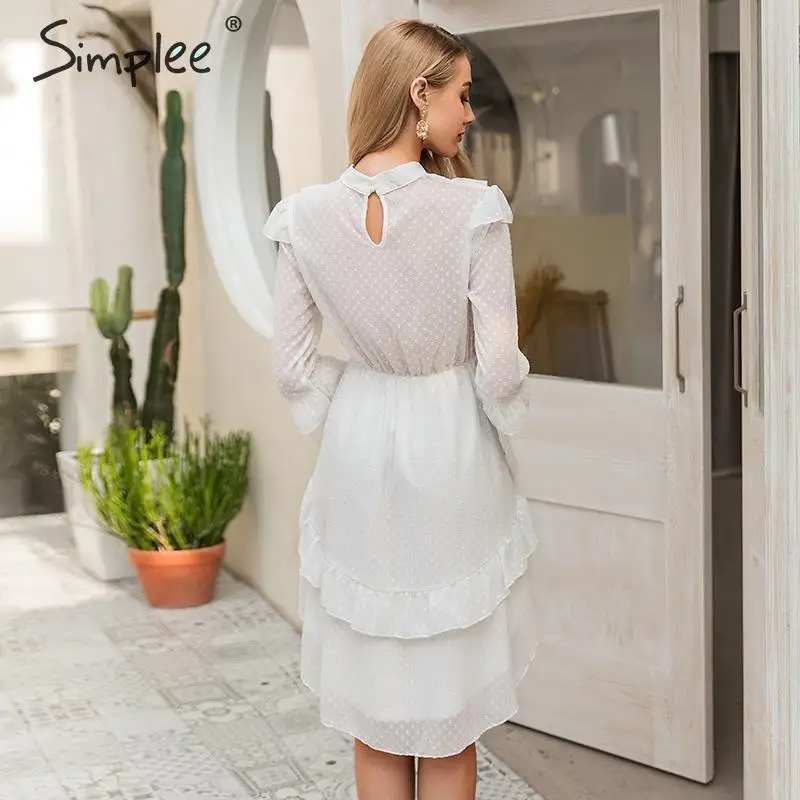 Платье Simplee женское шифоновое с длинным рукавом элегантное мягкое праздничное