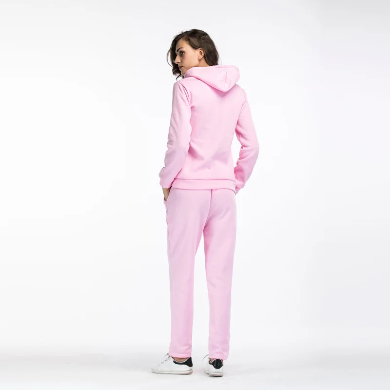 Женский спортивный костюм из двух предметов зимняя толстовка с капюшоном и