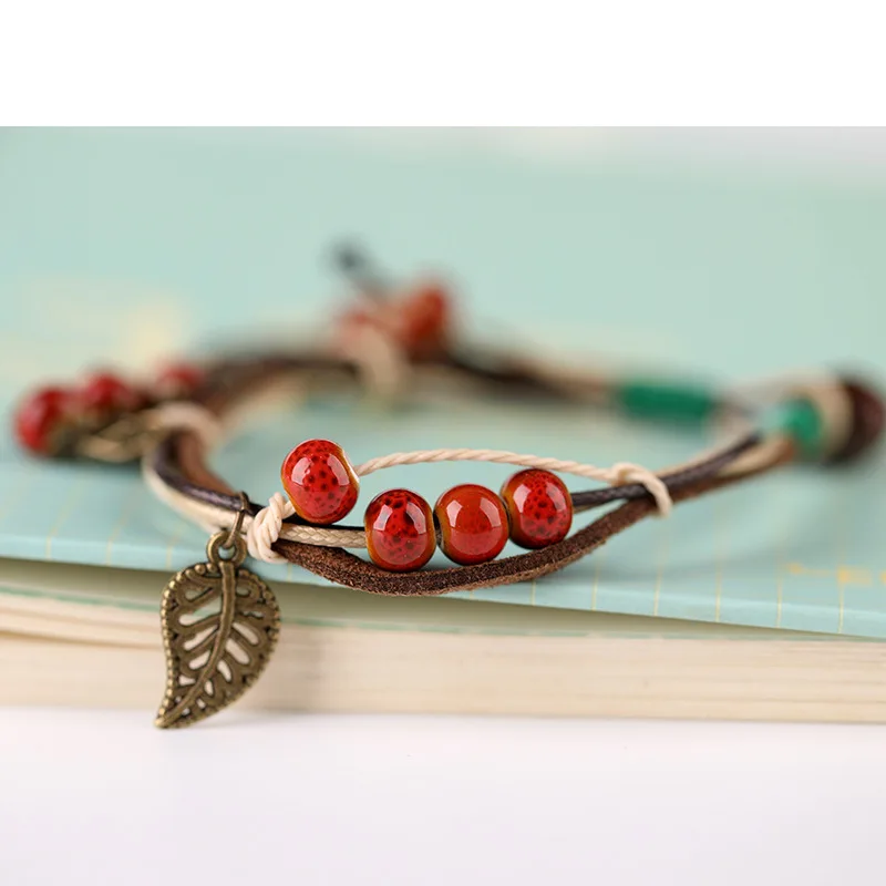 Красивые Плетеные вручную женские браслеты в винтажном этническом стиле