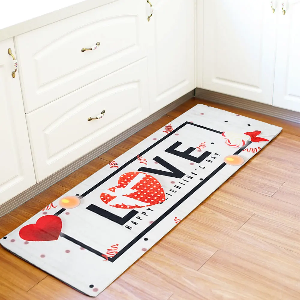Эксклюзивный Красное сердце любовь нескользящий для душа коврик ванной