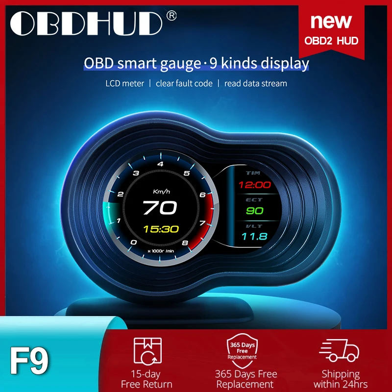 Автомобильный датчик OBDHUD цифровой одометр с индикатором показаний на лобовом