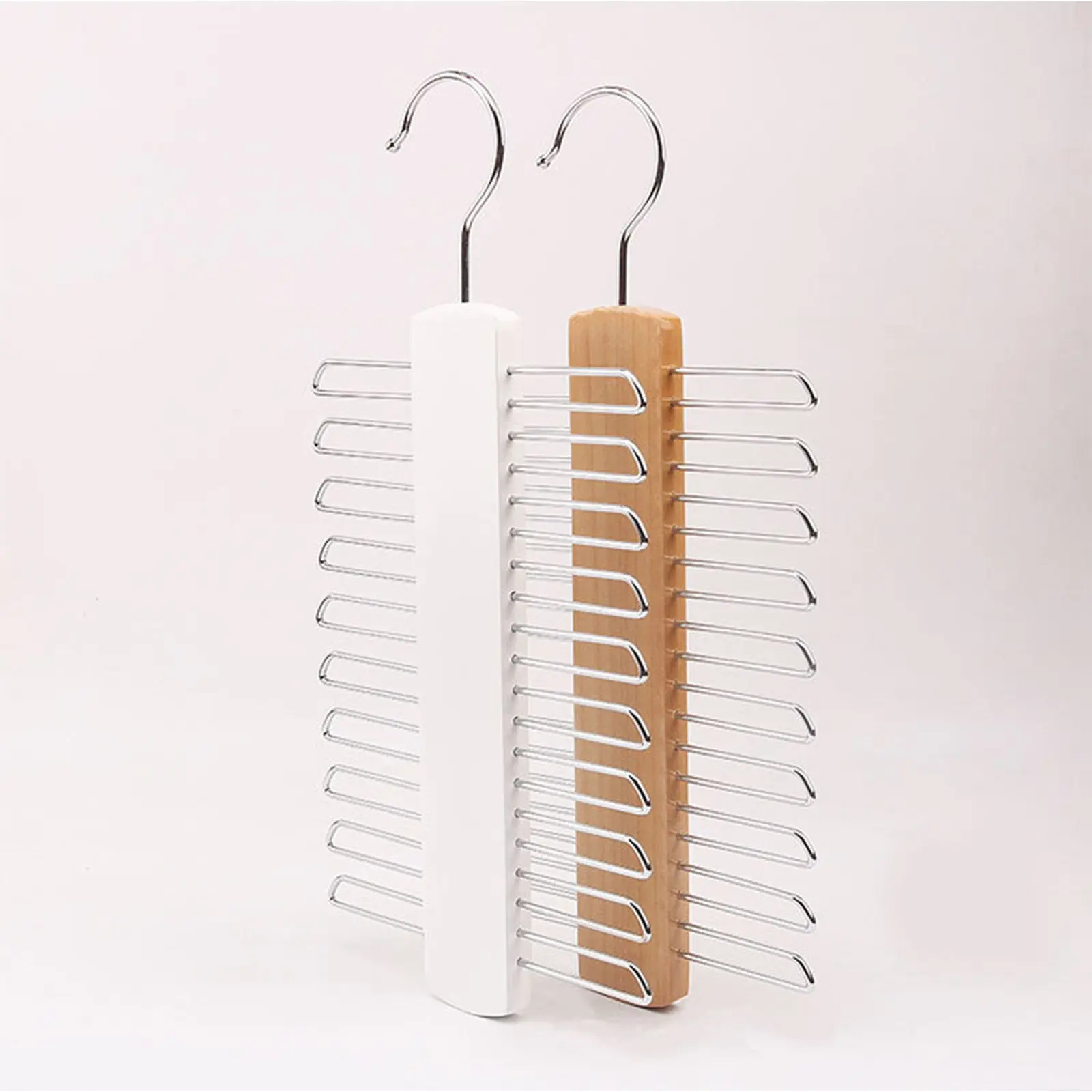 

Belt Scarf Neckties Hanger Holder Trouser Pants Shawl Rack Multifunctional Wooden Storage Rack For Wardrobe Closet Organizing