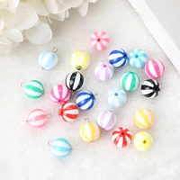 11pcs 16mm watermelon beads resin charms earring pendant accessories for necklace keychain diy making