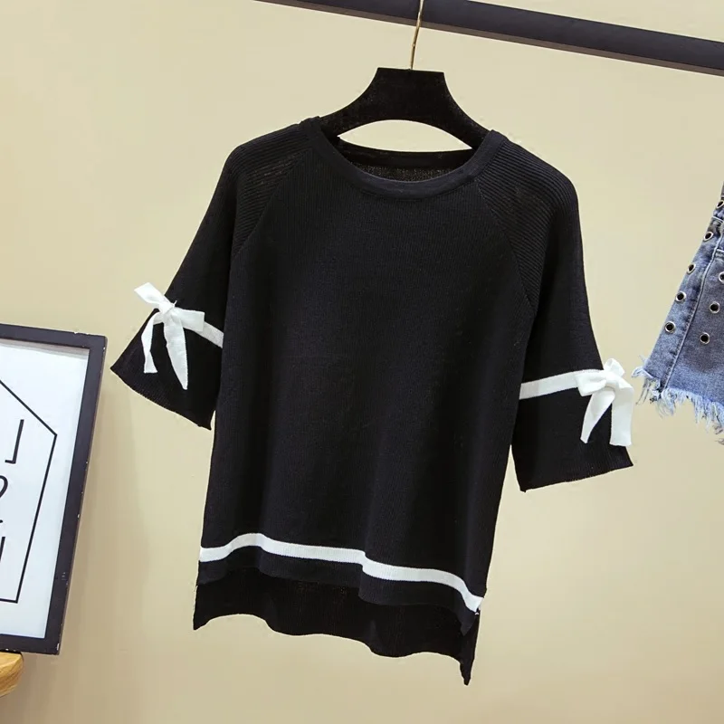 Повседневный осенний тонкий свитер зимний вязаный новое яркое с коротким