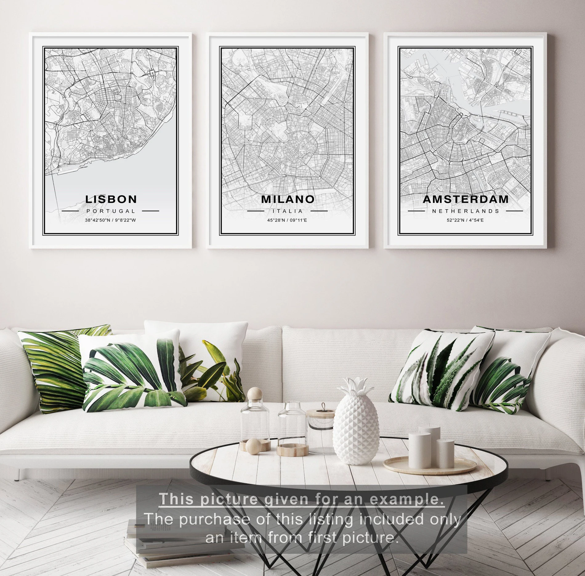 Custom City Map Wall Art Personalized Poster Canvas Print Nordic Style Living Room Decoration Modern Digital Bedroom Decor | Дом и сад