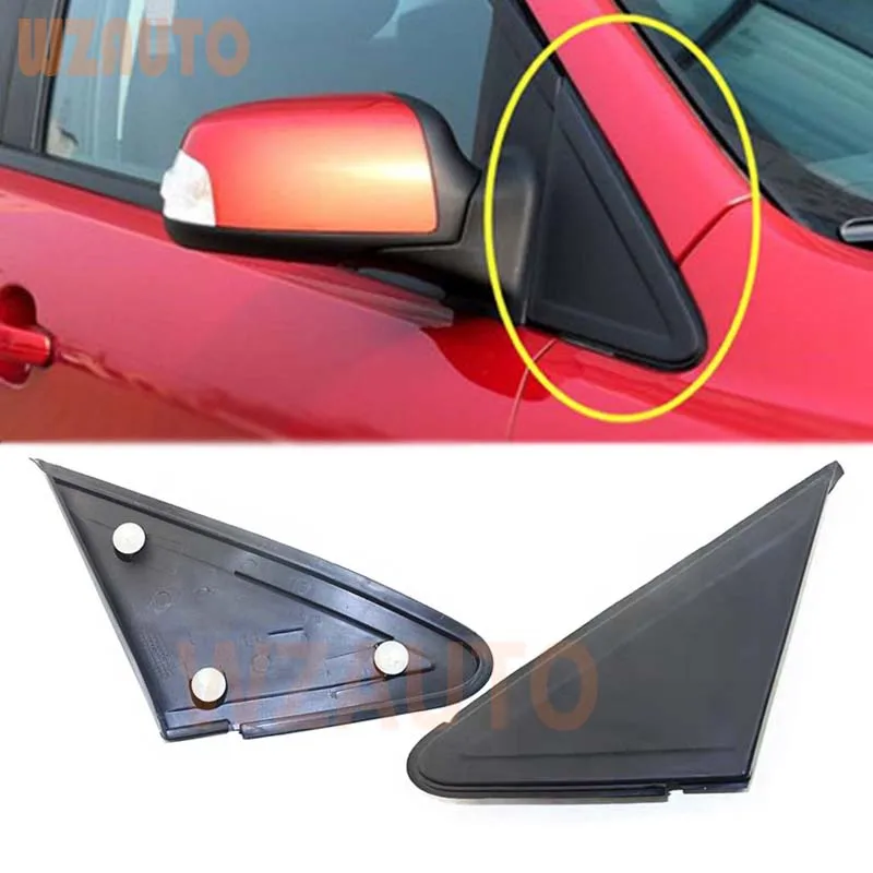 

Left Right Side View Mirror Black Trim Cover CornerTriangle Sedan Panel For Ford Classical Focus 2005-2014