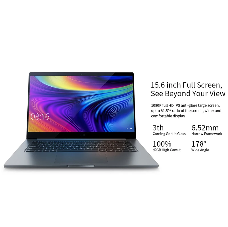 Ноутбук Xiaomi Mi Pro 15 6 дюйма улучшенная версия Intel Core NVIDIA GeForce MX250 16 ГБ ОЗУ 1 ТБ SSD 100%