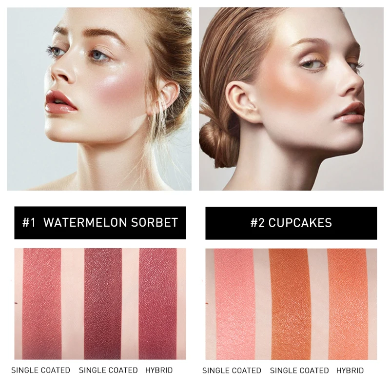 Палитра румян в форме пудры стойкие пигменты для макияжа натуральная основа лица