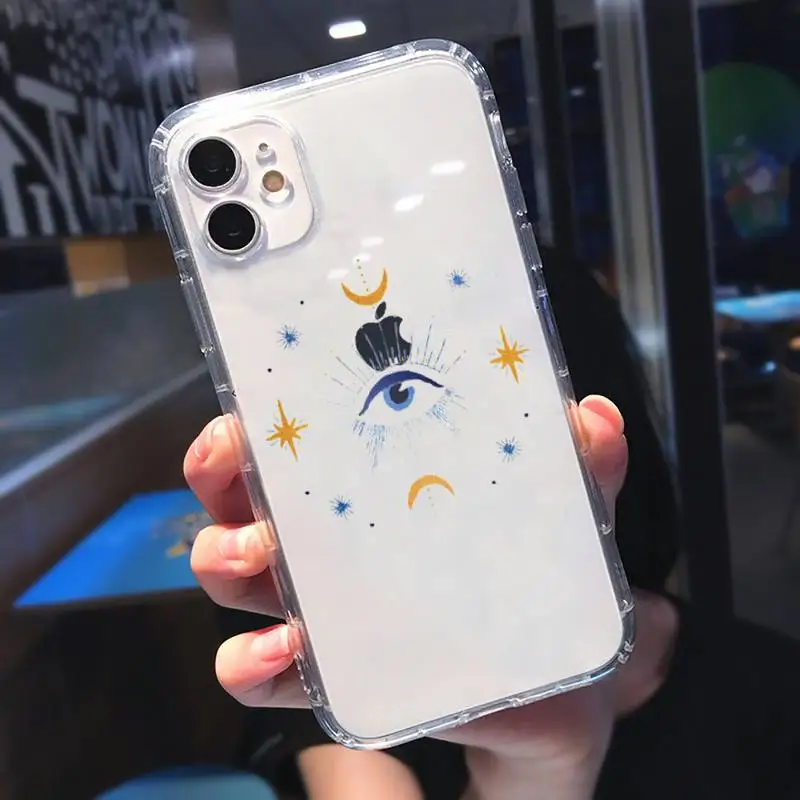 

Evil eyes Phone Case Transparent soft For iphone 5 5s 5c se 6 6s 7 8 11 12 plus mini x xs xr pro max