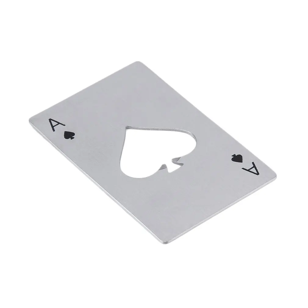 

Stylish Poker Playing Card Ace of Spades Bar Tool Soda Beer Bottle Cap Opener Gift For Kitchen Outdoor Camping