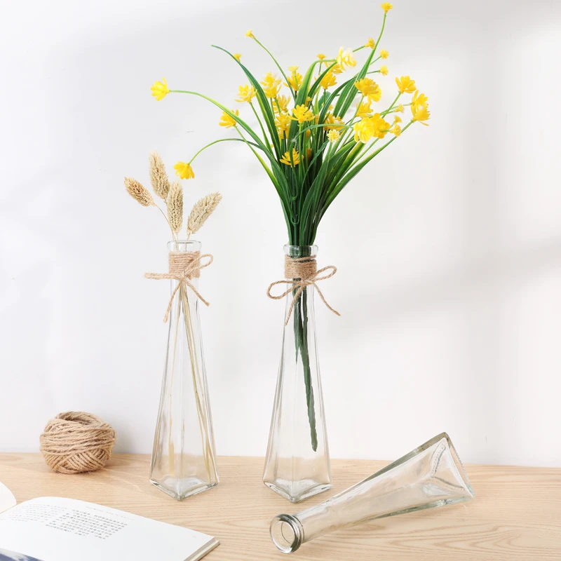 Креативная прозрачная стеклянная ваза современная простая гостиная Цветочная