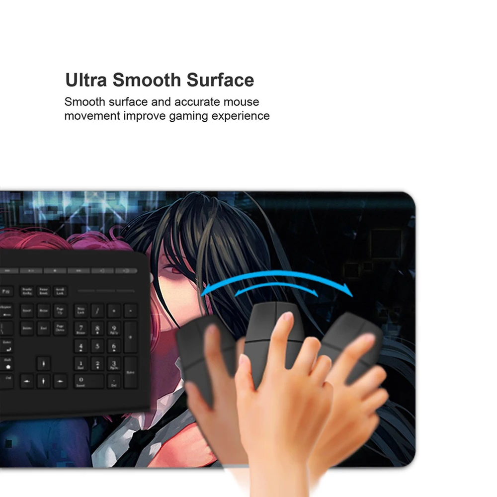 

Danganronpa Locking Edge Mouse Pad Game Computer Gaming Mousepad Anti-slip Natural Rubber with Locking Edge Gaming Mouse Mat