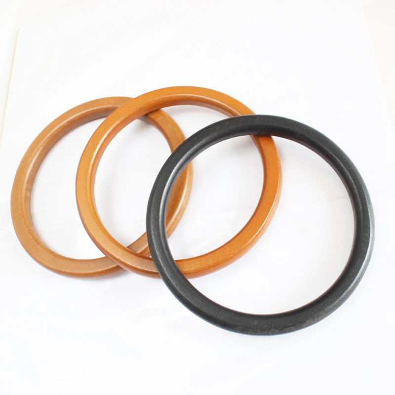 

1PC Round Handcrafted Wooden Handle Bag Handle Bag Accessory Environmental Wooden Root Handle Simple Wooden Circle Handle
