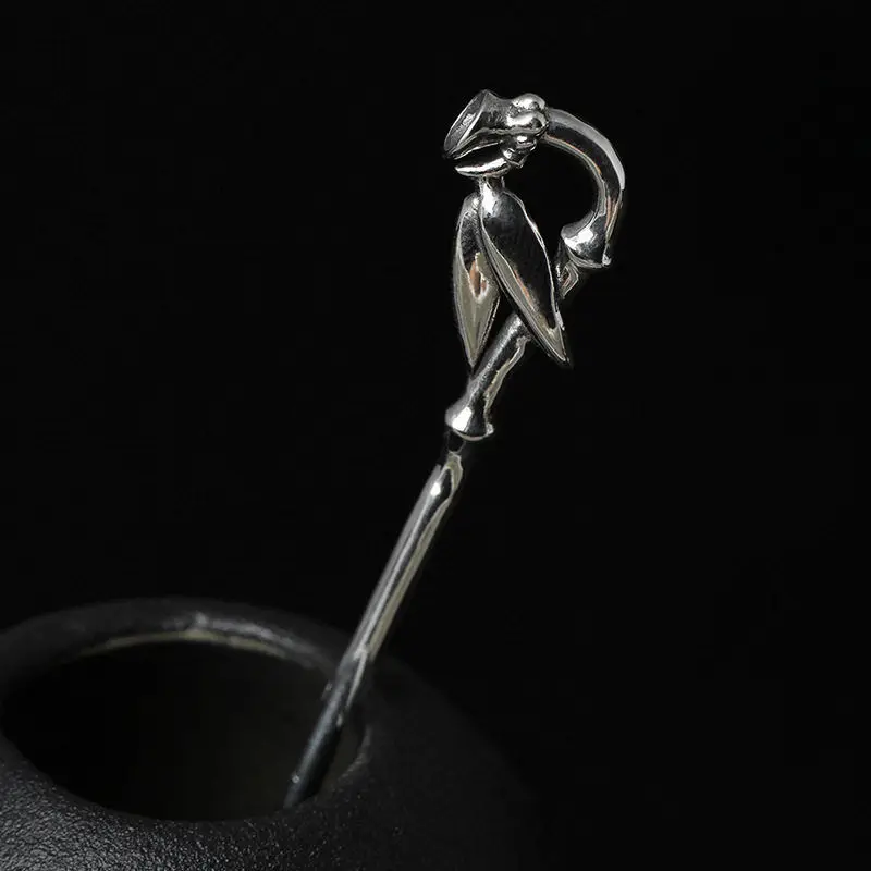 

Summer special design, new style hairpin, retro simple bamboo leaf tray, hairpin, hairpin, classical charm, lady silver jewelry