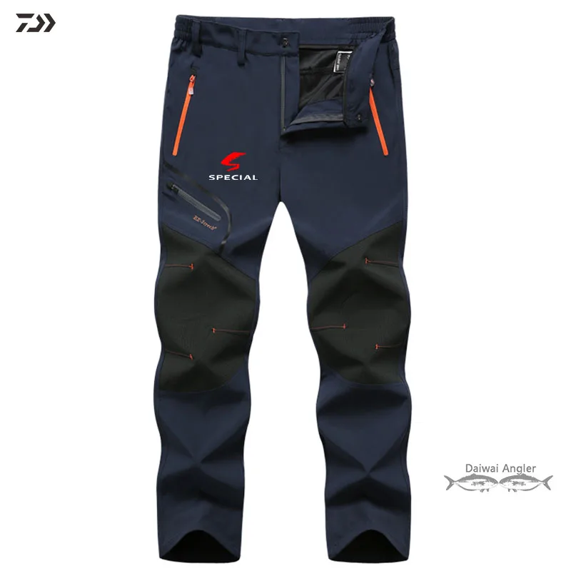 Daiwa дышащие рыболовные брюки мужские быстросохнущие полиэфирные карманные Рыболовные костюмы термальные походные беговые анти-пот трикотажные изделия
