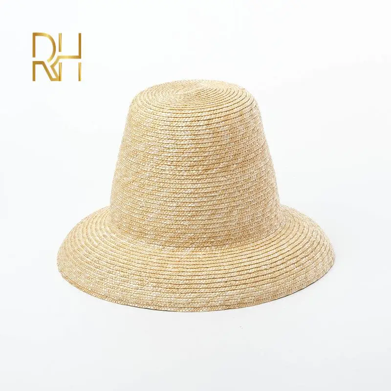 Шляпа соломенная в стиле ретро модная Панама с высокими и короткими полями