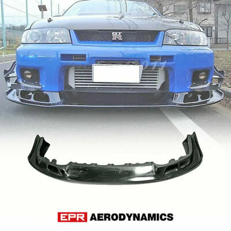 Для Nissan R33 Skyline GTR AS Style FRP стекловолокно Неокрашенный передний бампер для губ