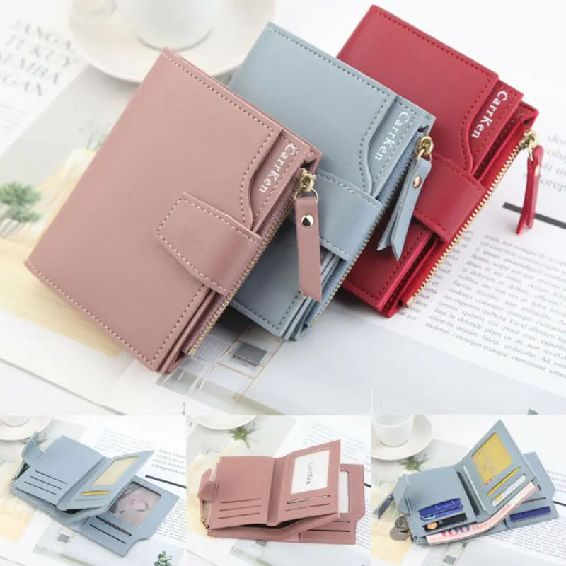 Женский кошелек женский модный вертикальный на молнии из искусственной кожи