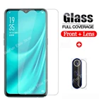 Закаленное стекло 2-в-1 для OPPO Reno 2 Reno6.4 ''F11 Realme 3 5 Pro A5s A5 A9 2020 F9 защита для экрана стеклянная пленка для объектива камеры