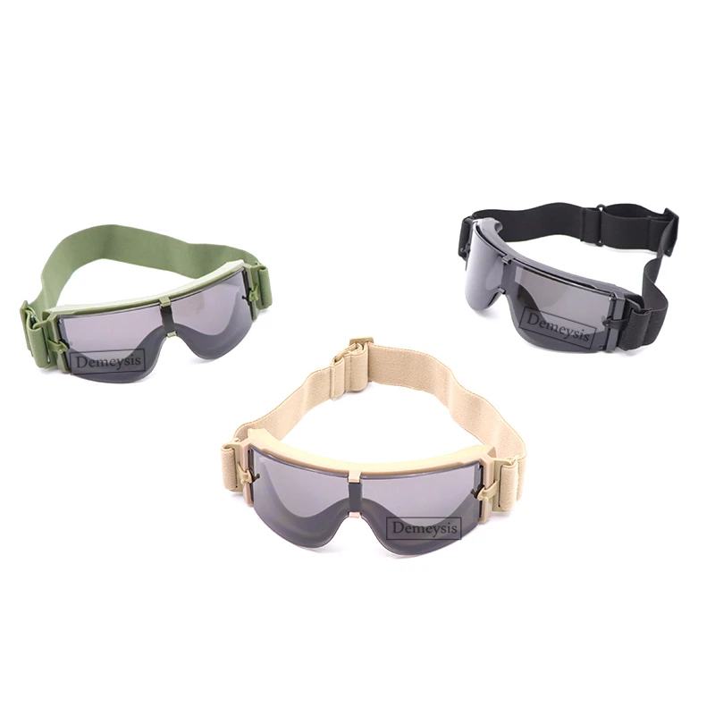 Военные тактические очки с 3 линзами армейские Противоударные Защитные для