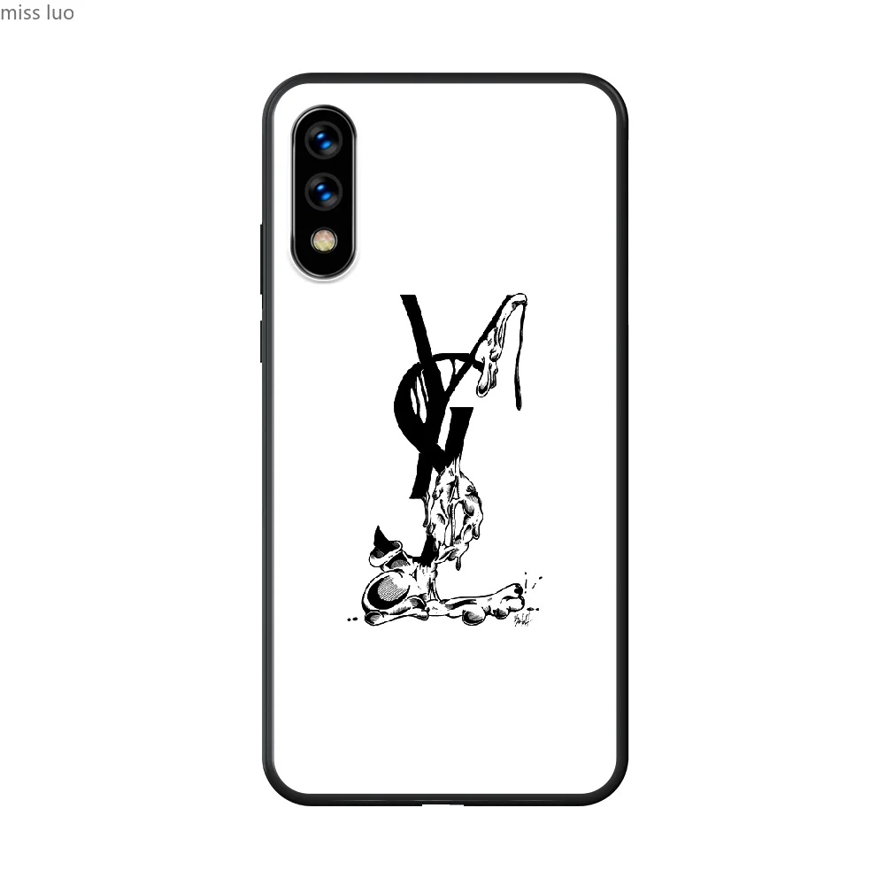 

Saint Laur Y-YSL Design Phone case For Huawei P 30 10 20 40 Lite Smart Z Pro 2019 black coque art cell cover luxury shell soft