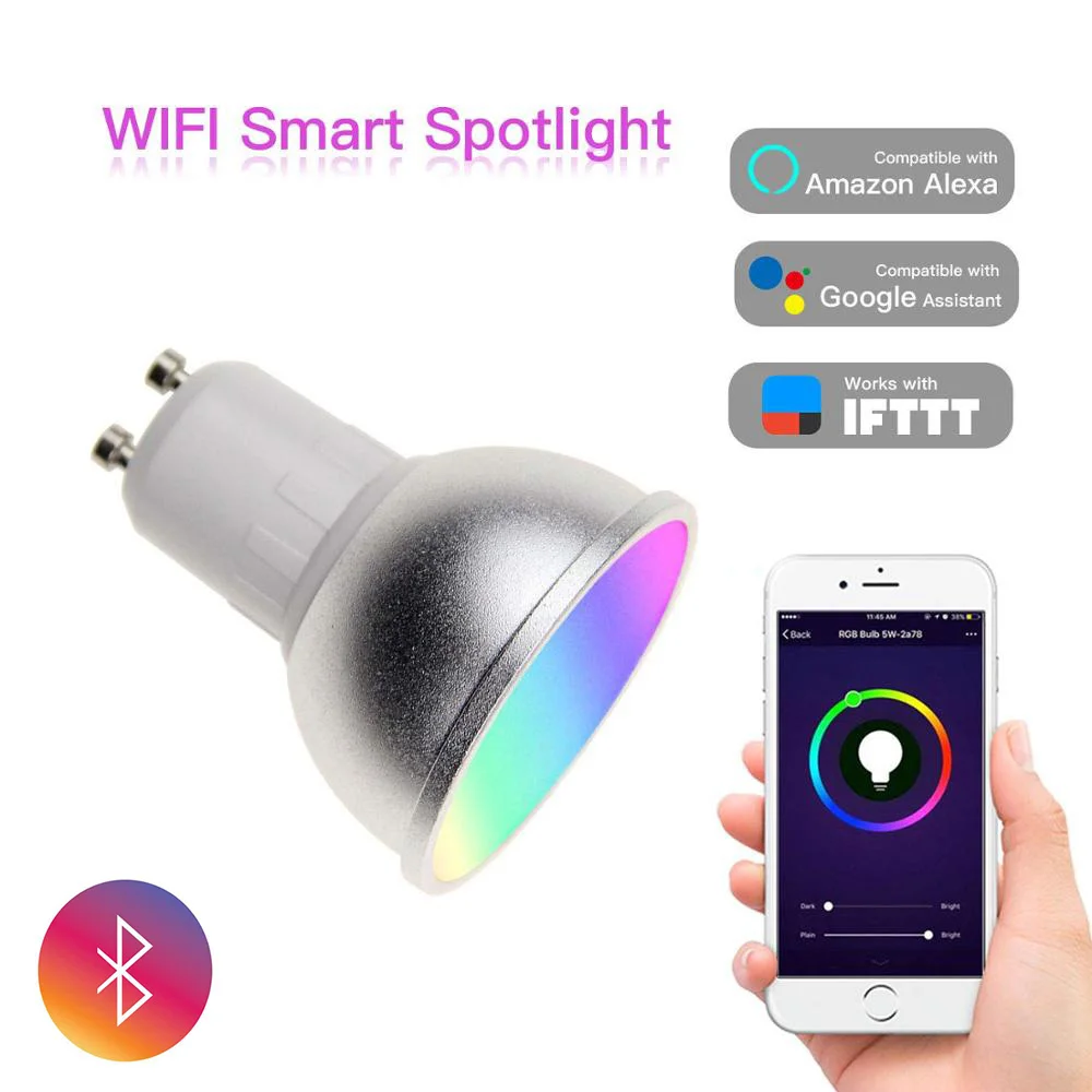Умная светодиодная лампа Boaz Smart life Gu10 с сеткой и Bluetooth умный прожектор