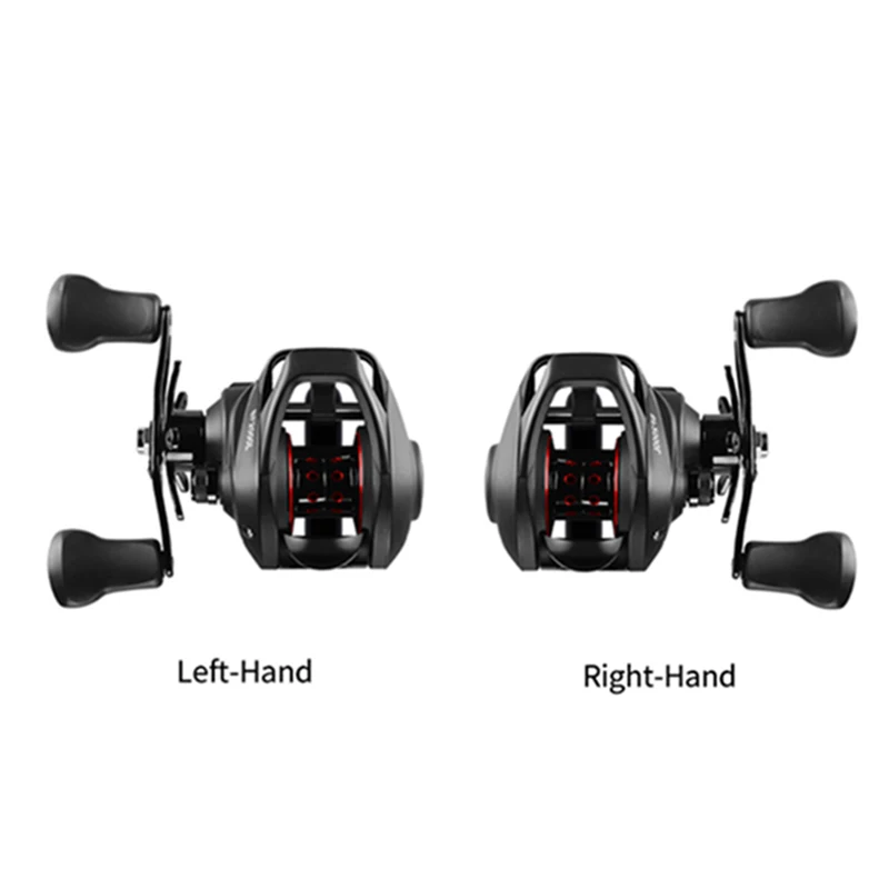 

Topline Tackle 7.2:1 High Ratio Round Baitcasting Reel Shallow Spool Dual Brake System 6KG Max Drag Bait Saltwater Casting Reel