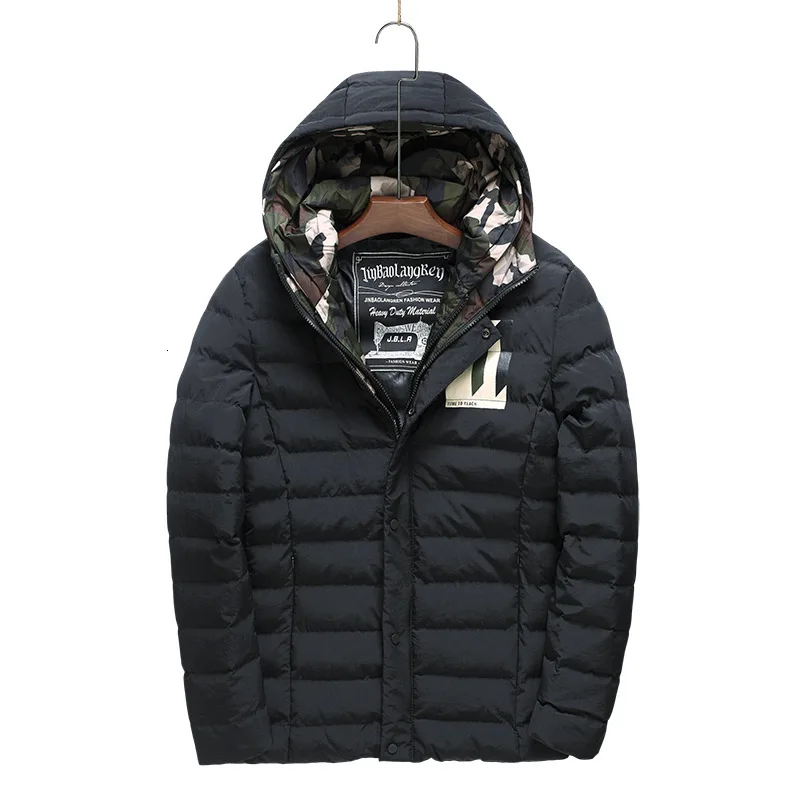 Men's Keep Warm Cotton Short Fund Men's Loose Coat Youth Even Hat Cotton-padded Clothes