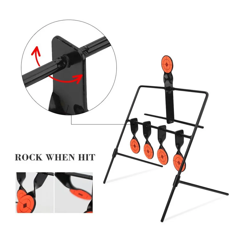 Новинка 5 пластин сброс мишень для стрельбы Тактический Металлический Стальной