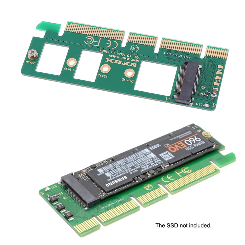 Переходник конвертер NVMe M.2 NGFF SSD в PCI E Express 3 0 16x X4|Платы расширения| |