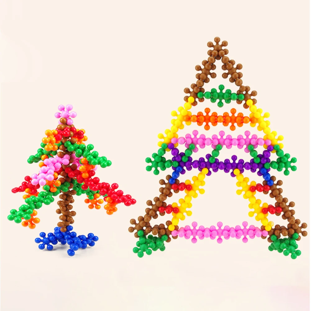 DIY строительные блоки сливы креативная сборка Строительная модель для детского