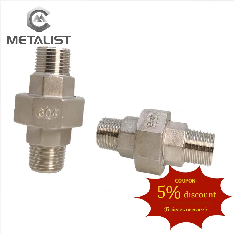 Металлическая DN15 Мужская и BSP-резьба SS304 соединительная муфта под напряжением