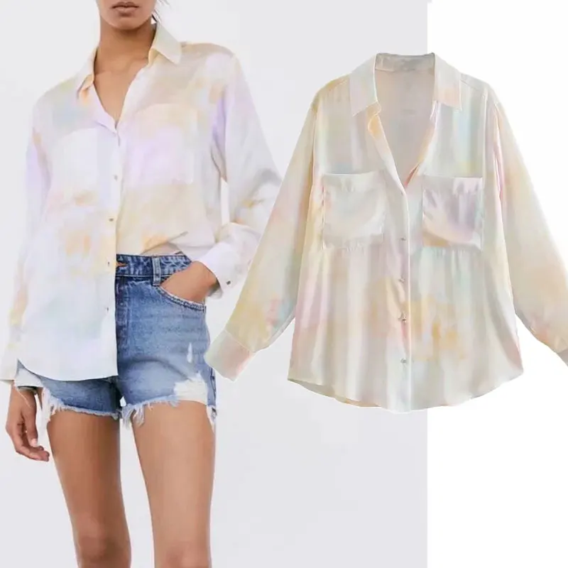 

Женская блузка Nlzgmsj Za 2021, рубашки для женщин, Весенняя блузка оверсайз в богемном стиле, блузки с длинным рукавом, сексуальные женские блузки...